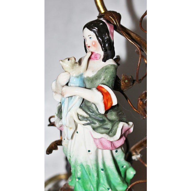 Bronze 1910s French Figural Table Lamps - a Pair For Sale - Image 8 of 11