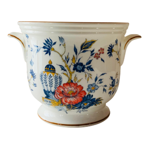 Staffordshire English Bone China Cachepot — Penang Pattern Chinoiserie