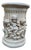 Decorative Corinthian Column in Classical Style With Cherubs Holding a Floral Swag For Sale