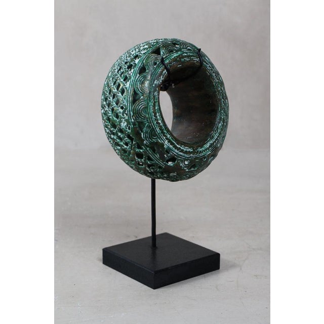 Benin Bronze Bangle on Stand For Sale - Image 3 of 6