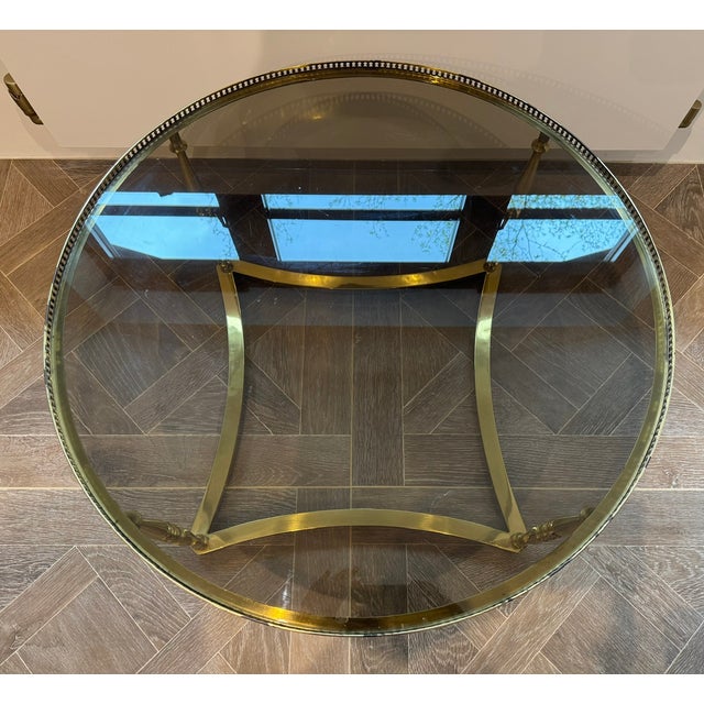 Parisian High Quality Brass Coffee Table, 1925 For Sale - Image 10 of 11