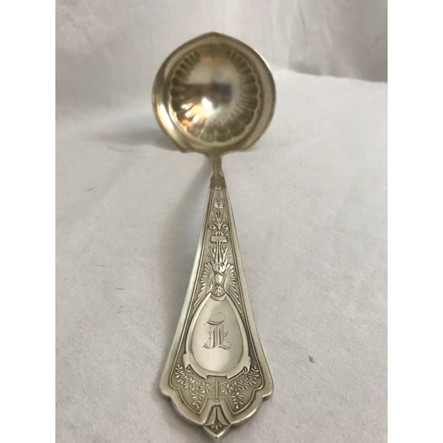 Silver Large American Sterling Silver Cleopatra Soup Ladle by Schultz and Fischer For Sale - Image 8 of 10