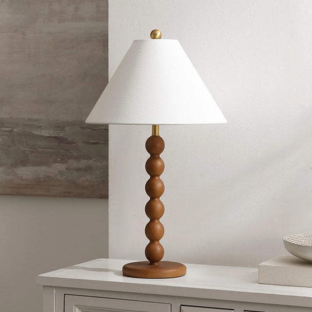 Modern Sanne Spindle Table Lamp in Natural For Sale - Image 3 of 4