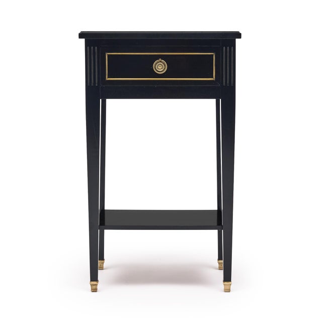 French Side Tables, Directoire Style, Ebonized Mahogany, 19th Century For Sale - Image 4 of 9