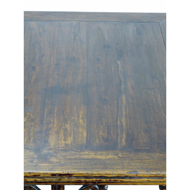 Brown Late 19th Century Square Accent Table Center Table For Sale - Image 8 of 9