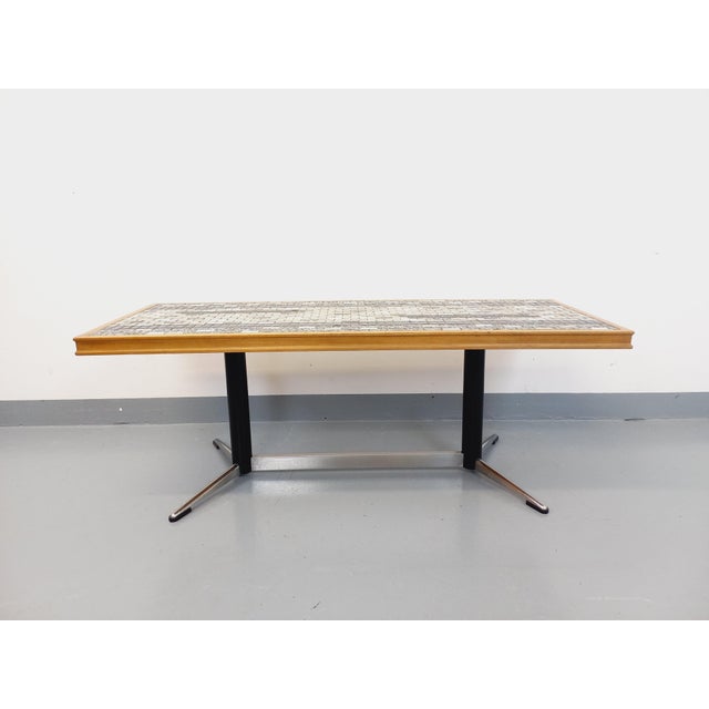 Vintage Coffee Table in Ceramic, Wood and Metal, 1960s For Sale - Image 15 of 16