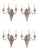 Antique French Silver Plated Wall Lights, 1890s, Set of 4 For Sale