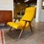 Rare vintage 1950s mid-century modern “scoop” lounge chair in walnut and 100% new wool Attributed to Mel Abitz for...