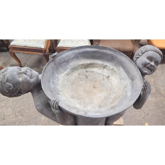 Metal Bronze Vintage Bird Bath After Edith Barretto Stevens For Sale - Image 7 of 13