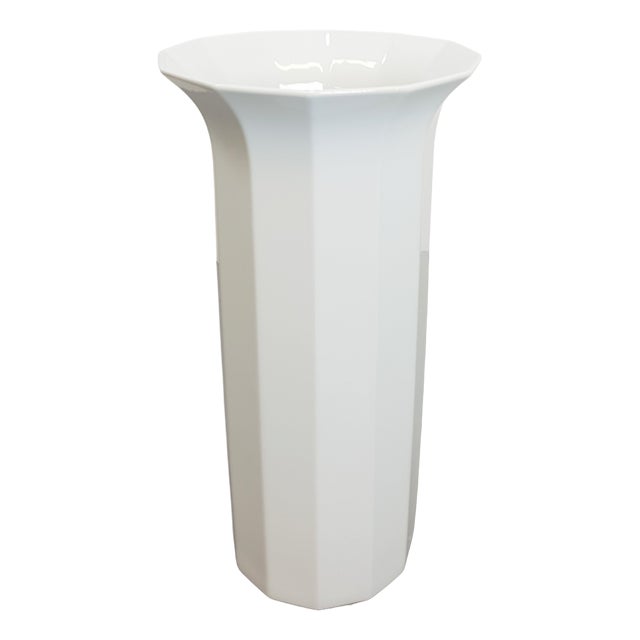 Large Floor Vase in Porcelain by Tapio Wirkkala for Rosenthal Polygon Studio Line, Germany, 1980s For Sale