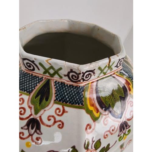 Dutch Porcelain Lidded Pot from Makkum Tichelaar For Sale - Image 6 of 10