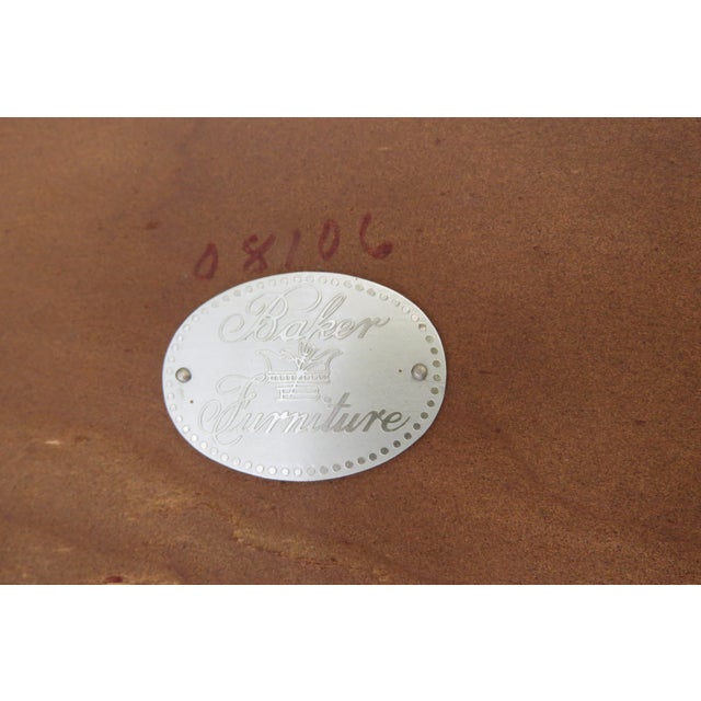 Baker Furniture Company Baker French Burlwood Side End Lamp Accent Tables a Pair For Sale - Image 4 of 12