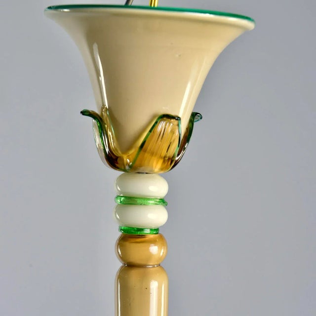Vintage Venini Murano Glass Pendant Light Fixture For Sale In Detroit - Image 6 of 9