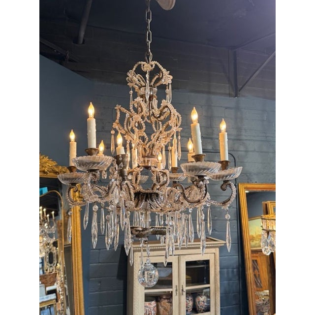 Unusual Italian Beaded Chandelier For Sale In Dallas - Image 6 of 9