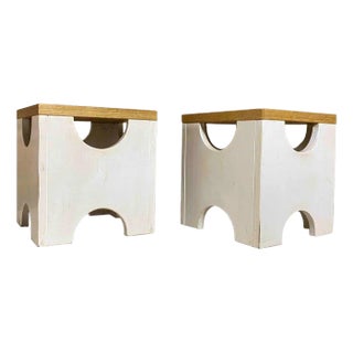 Set of Wooden Stools attributed to Ettore Sottsass for Poltronova, Italy, 1963 For Sale