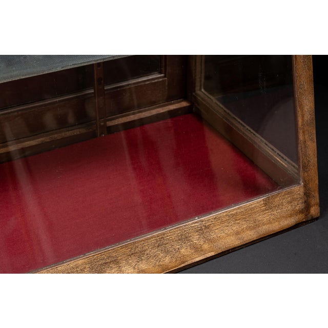 Antique Two-Tier Oak and Glass Display Case For Sale - Image 13 of 15