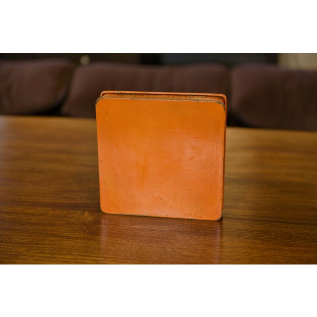 Antique Square Box with Geometric Floral Decoration, 1800s For Sale - Image 4 of 9