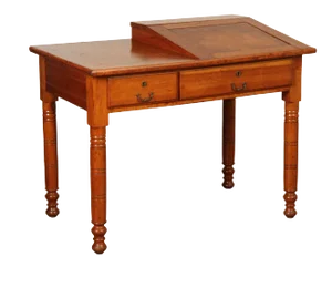 Antique Early American Applewood Slant Top Writing Desk