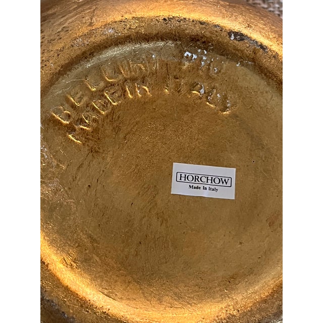 Vintage Horchow Italian Gilt Sculptural Flower Bowl. For Sale In West Palm - Image 6 of 7