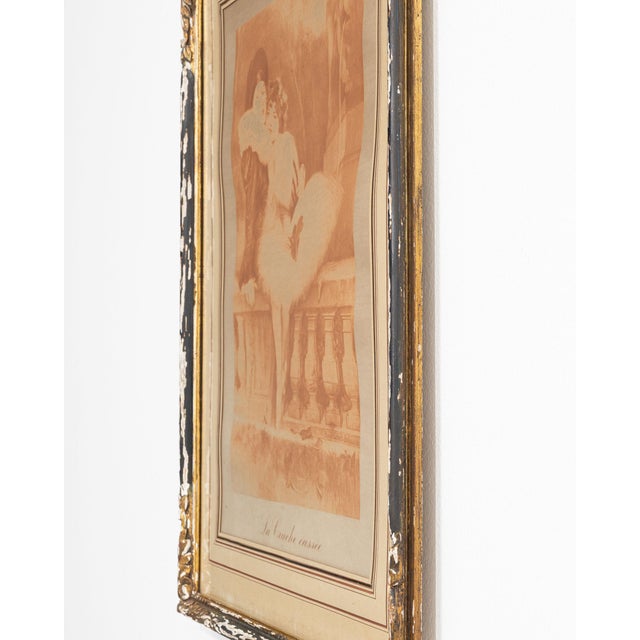 1900 - 1909 France Sienna Wood Painting For Sale - Image 4 of 15