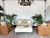 Hide Upholstered Cocktail Ottoman For Sale - Image 4 of 4