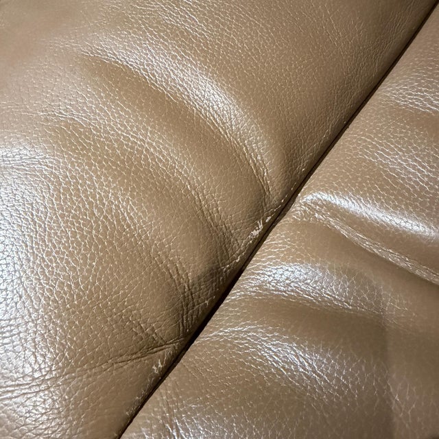 Mid-Century Modern Stressless Leather Recliner and Ottoman Norway Ekornes Scandinavian Modern For Sale - Image 3 of 10
