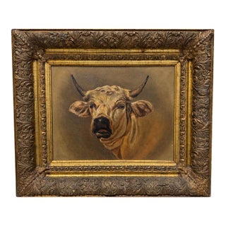 Attr Rosa Bonheur (French, 1822 - 1899) "Portrait of a Highland Bull" W Findley For Sale