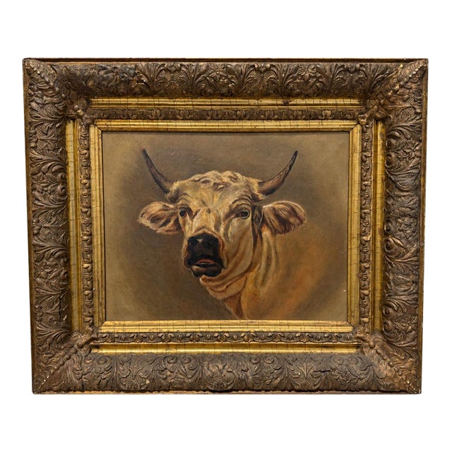 Attr Rosa Bonheur (French, 1822 - 1899) "Portrait of a Highland Bull" W Findley For Sale