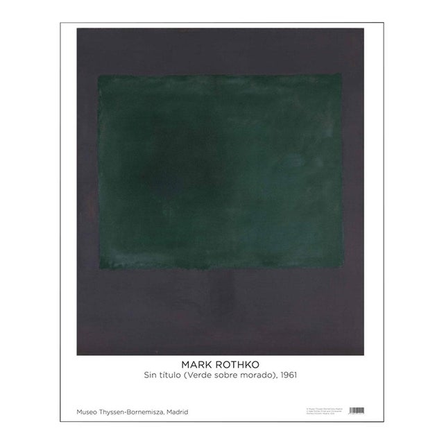 Mark Rothko Untitled Green on Maroon Exhibition Poster For Sale
