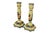 Rustic European French H B Quimper Faience Ceramic Candlesticks, a Pair For Sale - Image 3 of 8