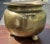 A large 20" hand hammered brass two-handle and three footer Russian jardiniere Planter. Mark Engraved on bottom. Opening...