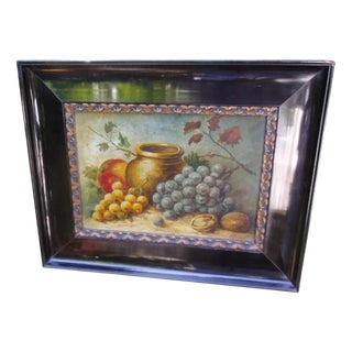Still Life with Grapes, 1890s-1910s, Oil Painting, Framed For Sale