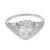 Art Deco 1930s Art Deco Gia 0.91 Carat East West Old Mine Cut Diamond 18k Gold Engagement Ring, Size 5.25 For Sale - Image 3 of 8
