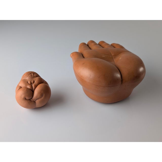 Ricardo Mesa, Nude Happy Chubby Girl on Hand, 1980s, Terracotta For Sale - Image 14 of 16