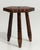 19th Century French Three-Legged Carved Wooden Stool For Sale In Greensboro - Image 6 of 9