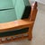 1970s Brutalist Carved Pine Sofa in Green Wool For Sale - Image 9 of 10