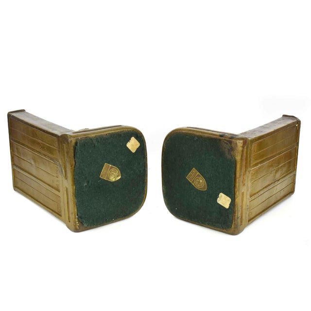 Antique Rare Hand Painted Armor Bronze "The Bookworm" Polychrome Scholar on Library Ladder Bookends - A Pair For Sale - Image 12 of 14