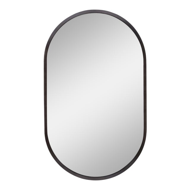 Regina Andrew Canal Mirror in Steel For Sale