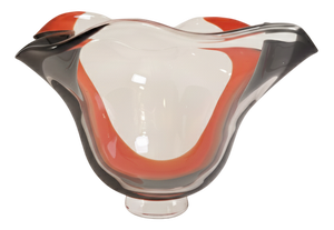 Art Glass Butterfly Bowl by Lars Hellsten for Orrefors, Sweden, 1996