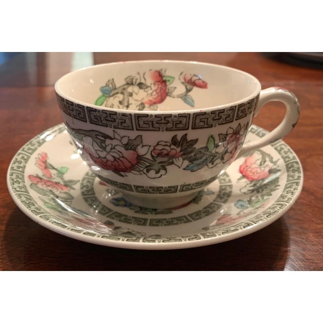 Cream Vintage Dinnerware Collection of "Indian Tree" Pattern From England- 21 Pieces For Sale - Image 8 of 11