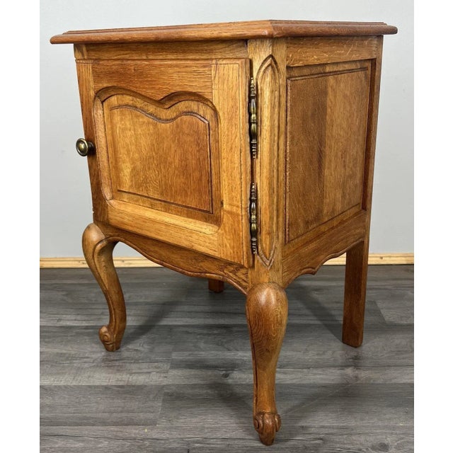 Rustic Vintage French Oak Bedside Tables, Set of 2 For Sale - Image 3 of 14