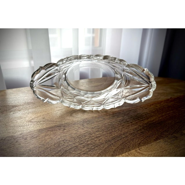 Georgian Irish Cut-Glass Bowls with Original Underplates, 1800s, Set of 3 For Sale - Image 6 of 12