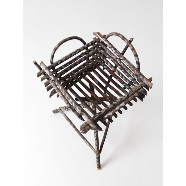 Antique Adirondack Twig Planter Stand For Sale - Image 11 of 12