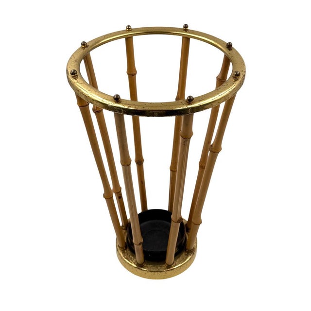 Hollywood Regency Bamboo Umbrella Rack, France, 1970s For Sale - Image 6 of 8