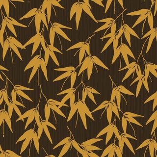 Boråstapeter Bamboo Garden Wallpaper In Brown And Gold For Sale
