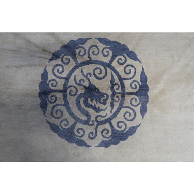 1970s Handmade Vintage Tibetan Khaden Rug 4.8' X 6.1' (147cm X 187cm) For Sale - Image 4 of 13