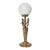 1960s Italian Neoclassical Brass Lamp With Cherubs & Opaline Globe – Expertly Restored For Sale