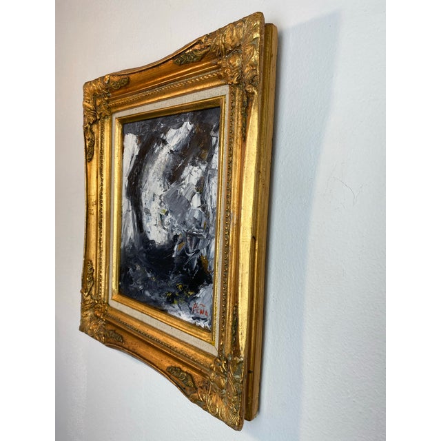 Abstract Original Abstract Expressionist Oil Painting in Ornate Vintage Gilded Frame by Francisco Peña 2026 For Sale - Image 3 of 10