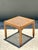 Mid-Century Modern Vintage Brass Detail Cane Inset Drinks Table For Sale - Image 3 of 12