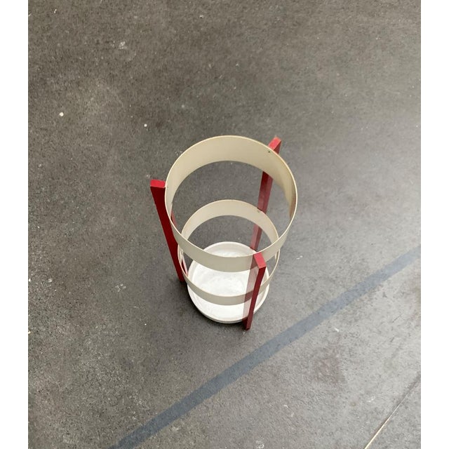 Mid-Century Modern Mid-Century Space Age Metal and Wood Umbrella Stand, 1960s For Sale - Image 3 of 18